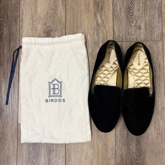 Birdies The Starling Black Velvet Loafers - Picture 2 of 10